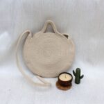 sling bag, round sling bag, handbag, jute bag, brand onearth