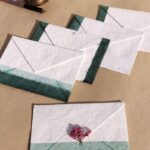 set of 5 Envelopes Dip dyed Handmade paper, brand- Varnan